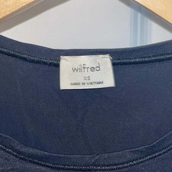 Wilfred Potion Tank Crew Neckline Black Stretch Curved Hemline Racerback XS - Picture 5 of 7